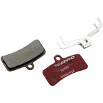 Tektro Tektro Q10RS Disc Brake Pad - Resin For Use With 4-Piston Calipers Red