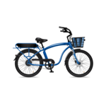 Electric Bike Company EBC Model C - Cobalt Metallic, Dual Throttle, Basket, Rack