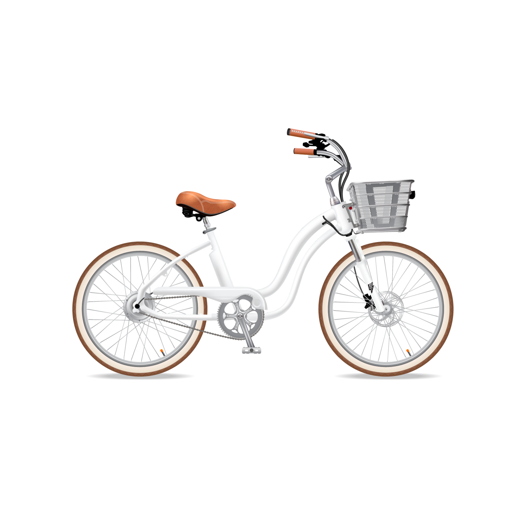 Electric Bike Company EBC Model Y - White, Basket