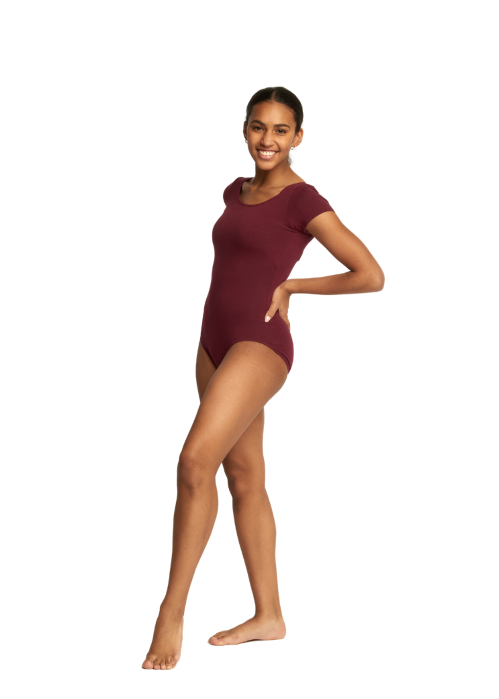 Capezio Short Sleeve Leotard (Cotton/Lycra) - Adult