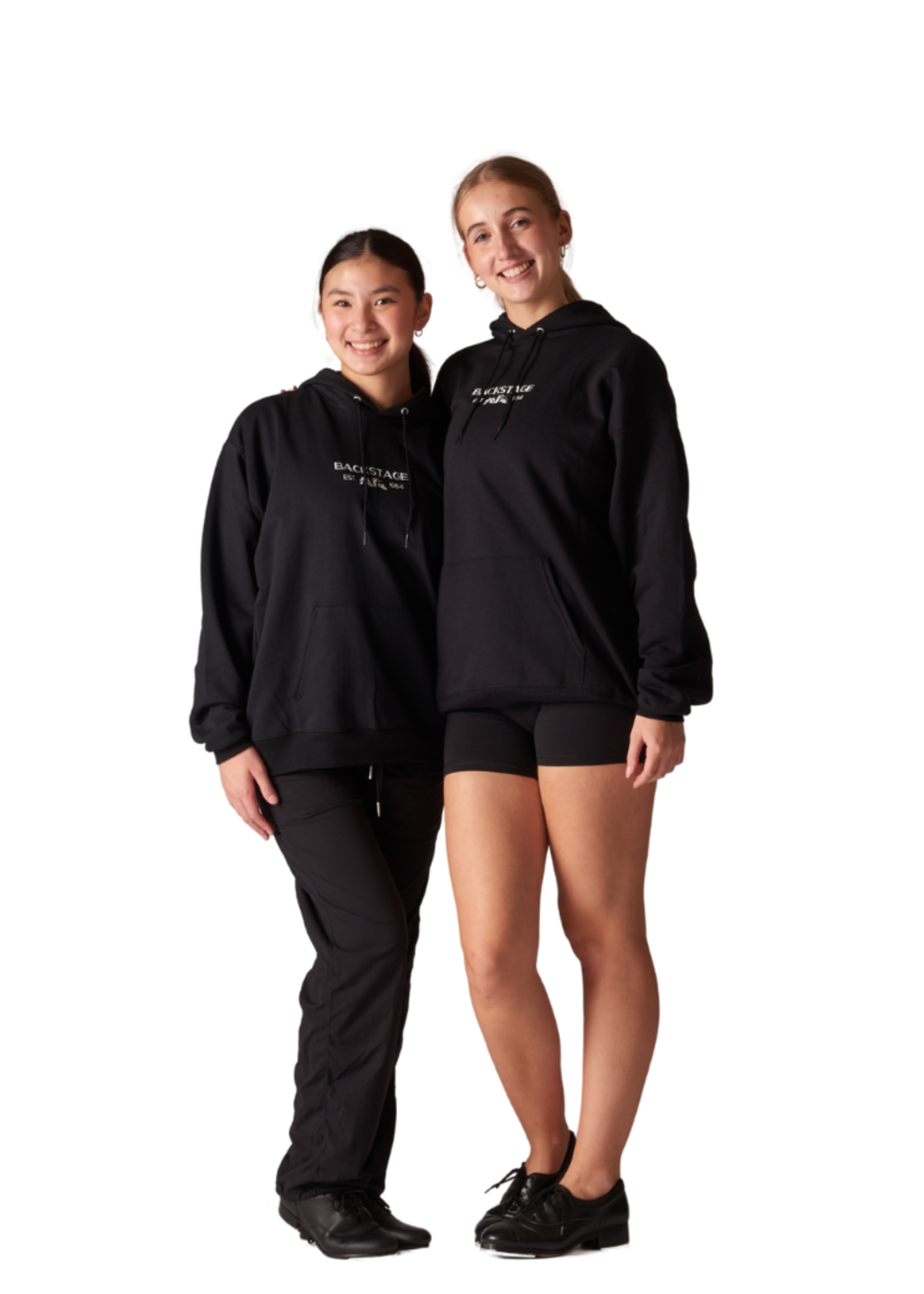 Hanes Black Embroidered Backstage Hoodie - Kids