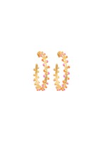Sylvia Toledano Gipsy Earrings - Pink & Orange Enamel