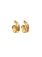 Sylvia Toledano Stripes Mini Earrings - Gold
