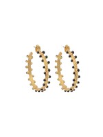 Sylvia Toledano Gipsy Earrings - Gold & Black Enamel