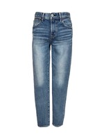 Moussy Avenal Tapered Mid Rise Jean - Blue
