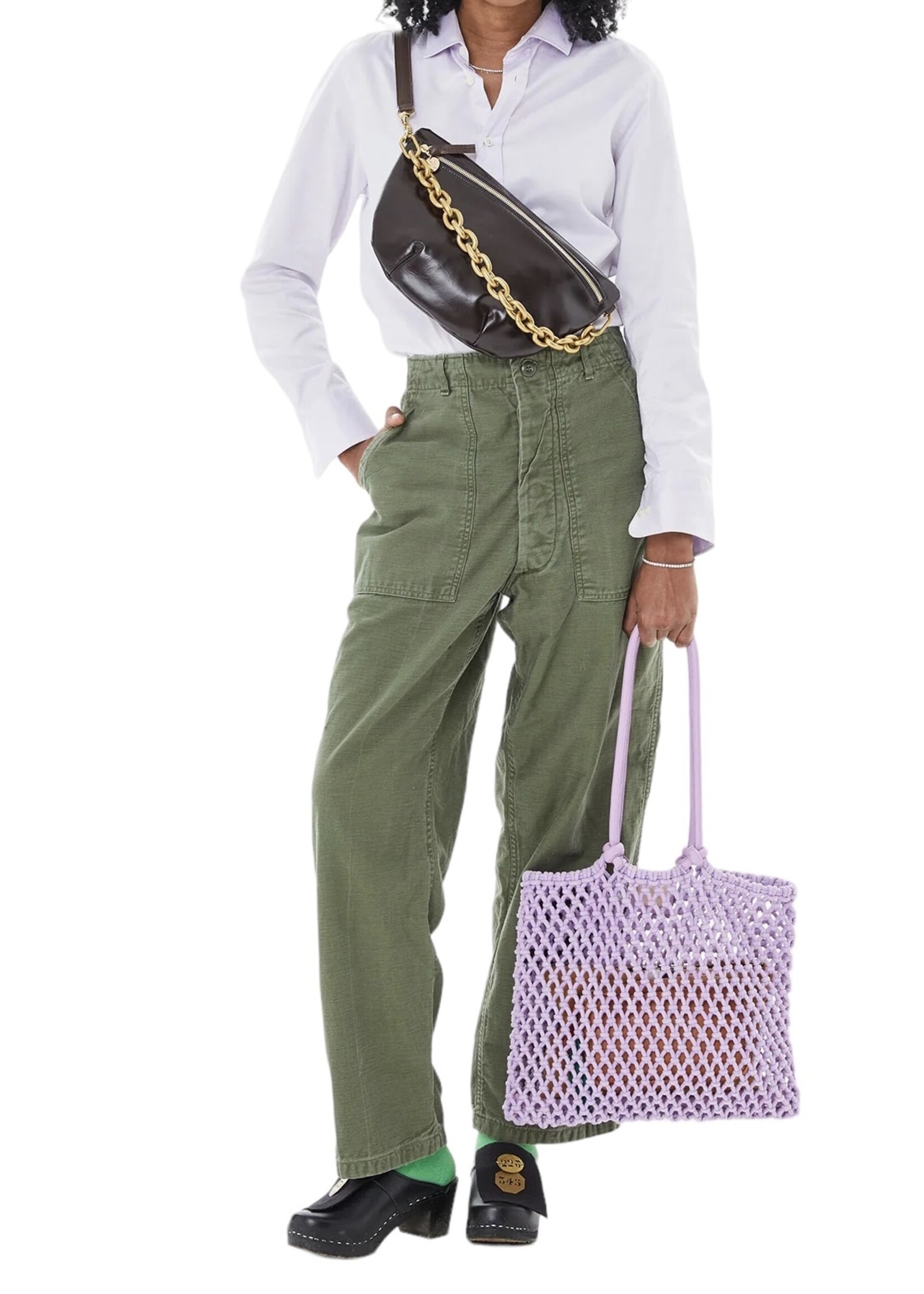 Clare V Shortie Strap - Vintage Gold