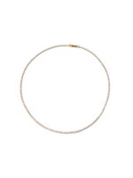 Nickho Rey Tish Tennis Necklace 15" - Gold  Clear