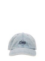 Clare V Baseball Hat - Light Denim & Navy Embroidered Ciao