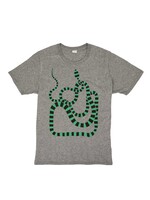 Clare V Original Tee - Grey with Green & Black Snake