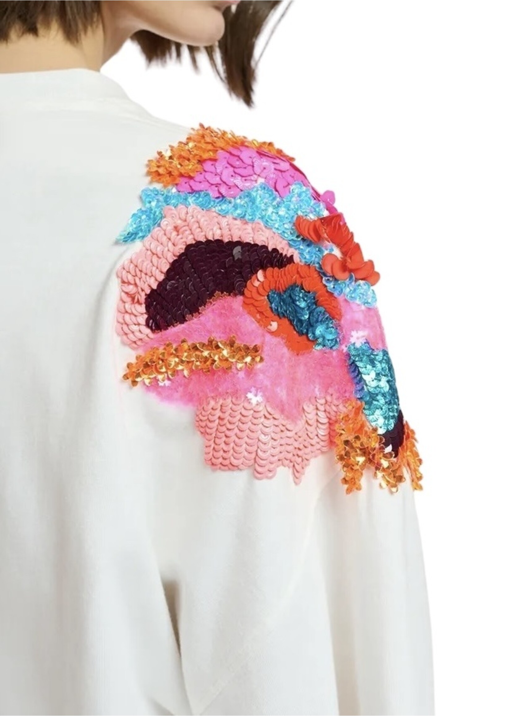 Essentiel Antwerp Fester Embroidered T-Shirt - Off White