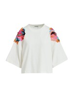 Essentiel Antwerp Fester Embroidered T-Shirt - Off White