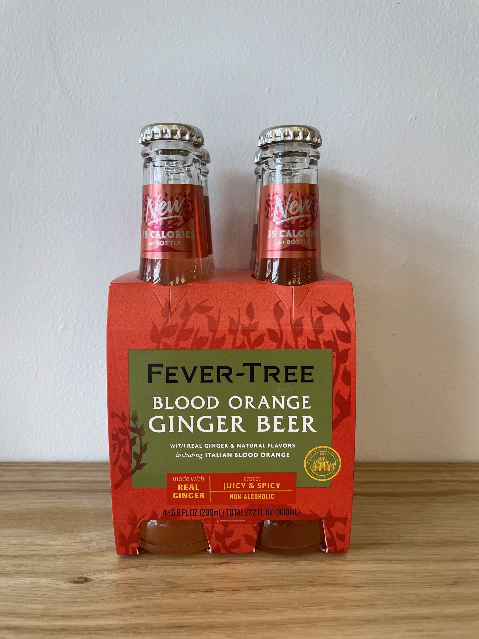Fever Tree Blood Orange Ginger Beer 4 pack Bottle The Zero Co