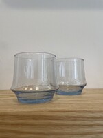 ATLVNTG Set of Two Vintage Blue Low Ball / Rocks Glasses