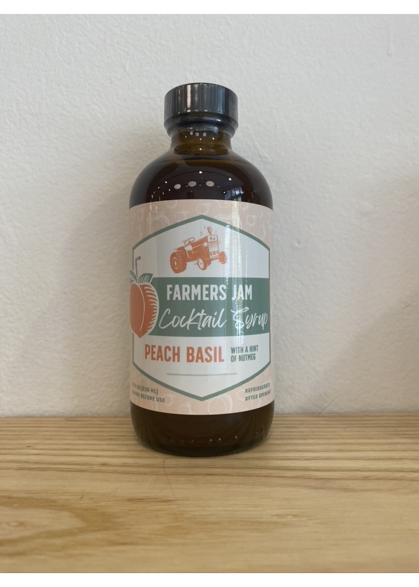 Farmers Jam Farmers Jam Peach Basil Syrup-8 oz.