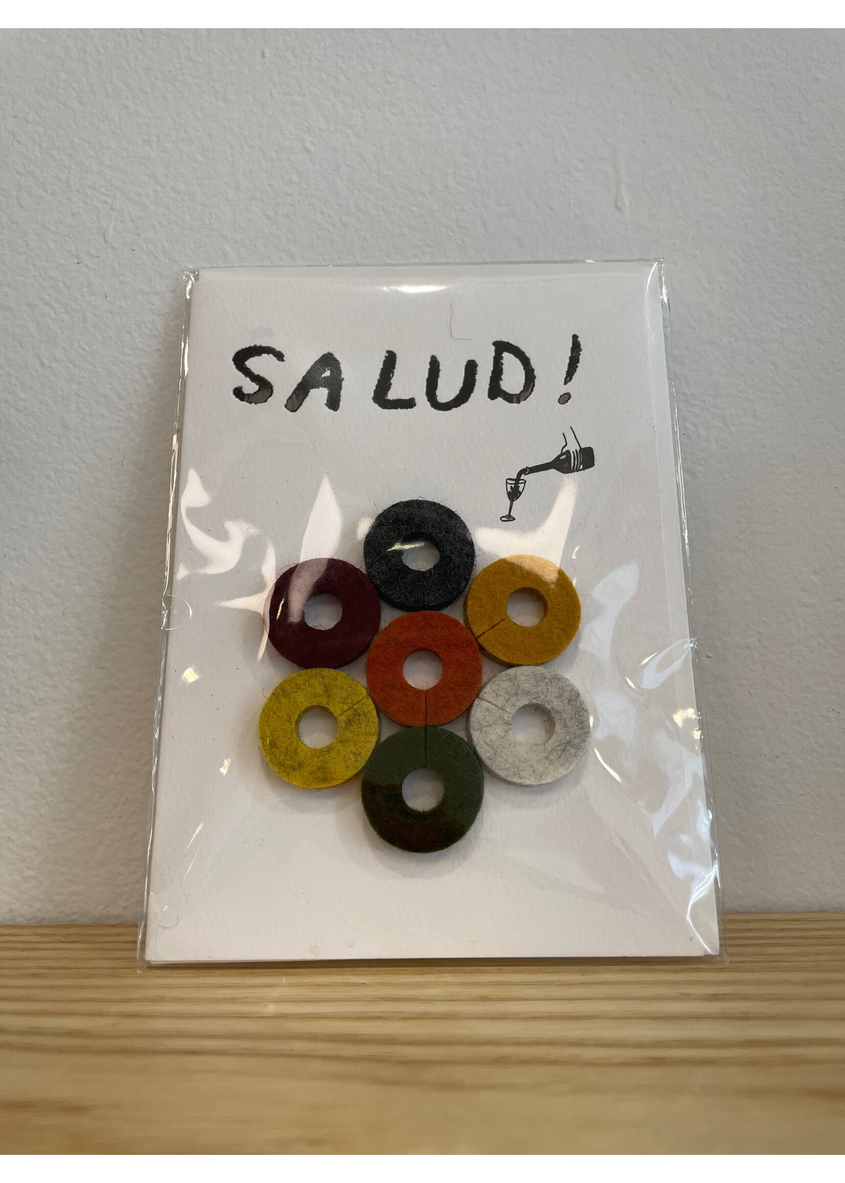 Graf Lantz Graf Lantz Wine-O's Merino Wool Felt Wine Markers-Set of 7-Brown