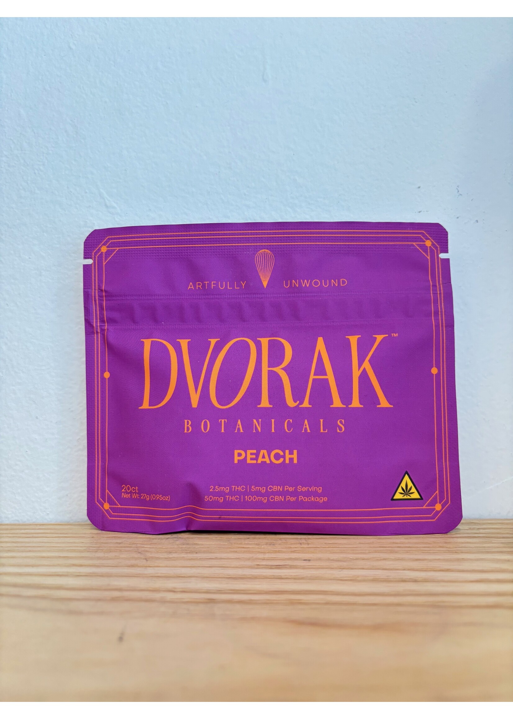 Dvorak Dvorak Botanicals Peach Gummies 2.5mg THC