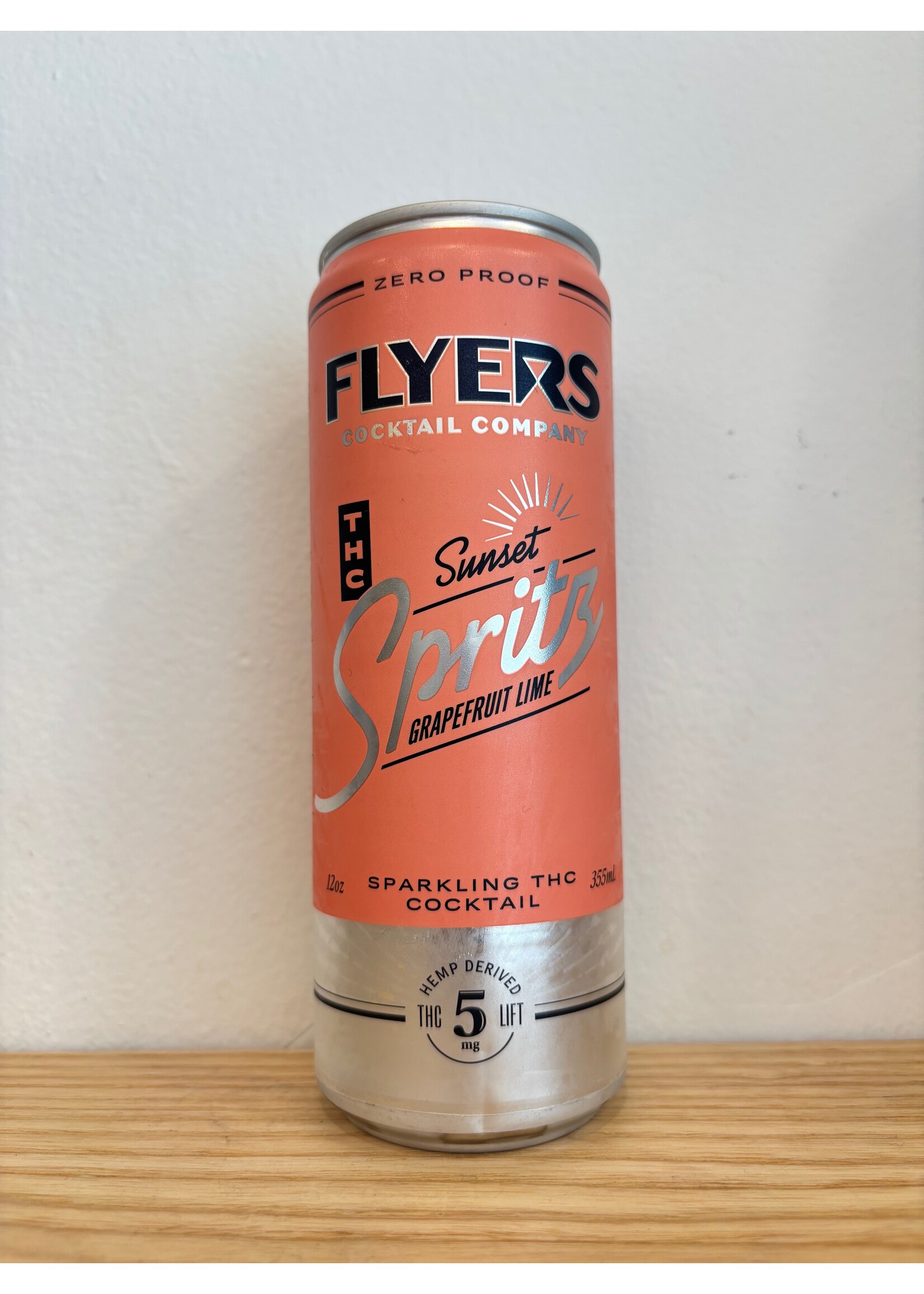 Flyer's Cocktail Co. Flyer's Sunset Spritz Grapefruit Lime THC Cocktail 12 oz.