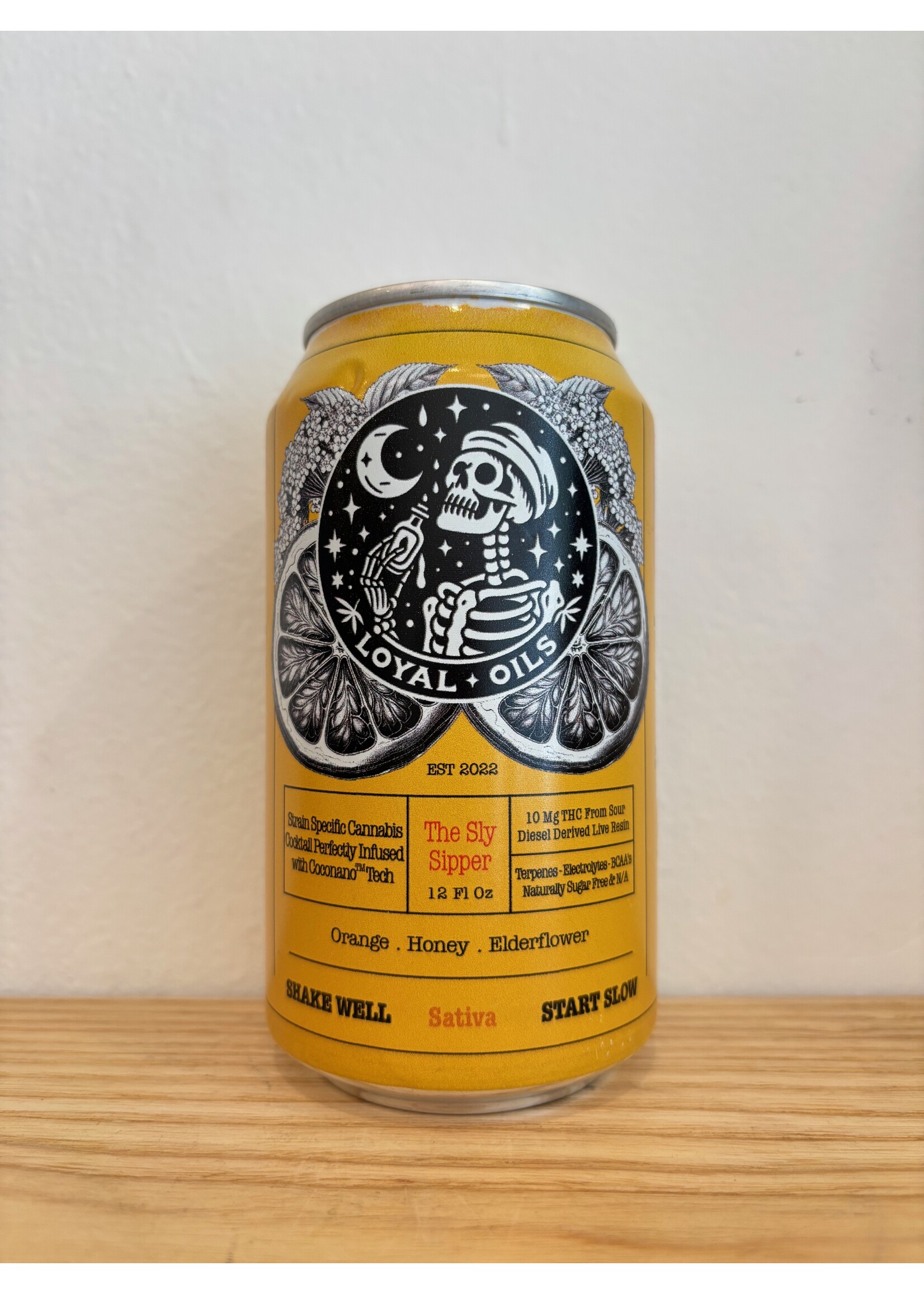 Loyal Oils Loyal Oils 10 MG 12 oz Can 'The Sly Sipper' Orange, Honey, Elderflower