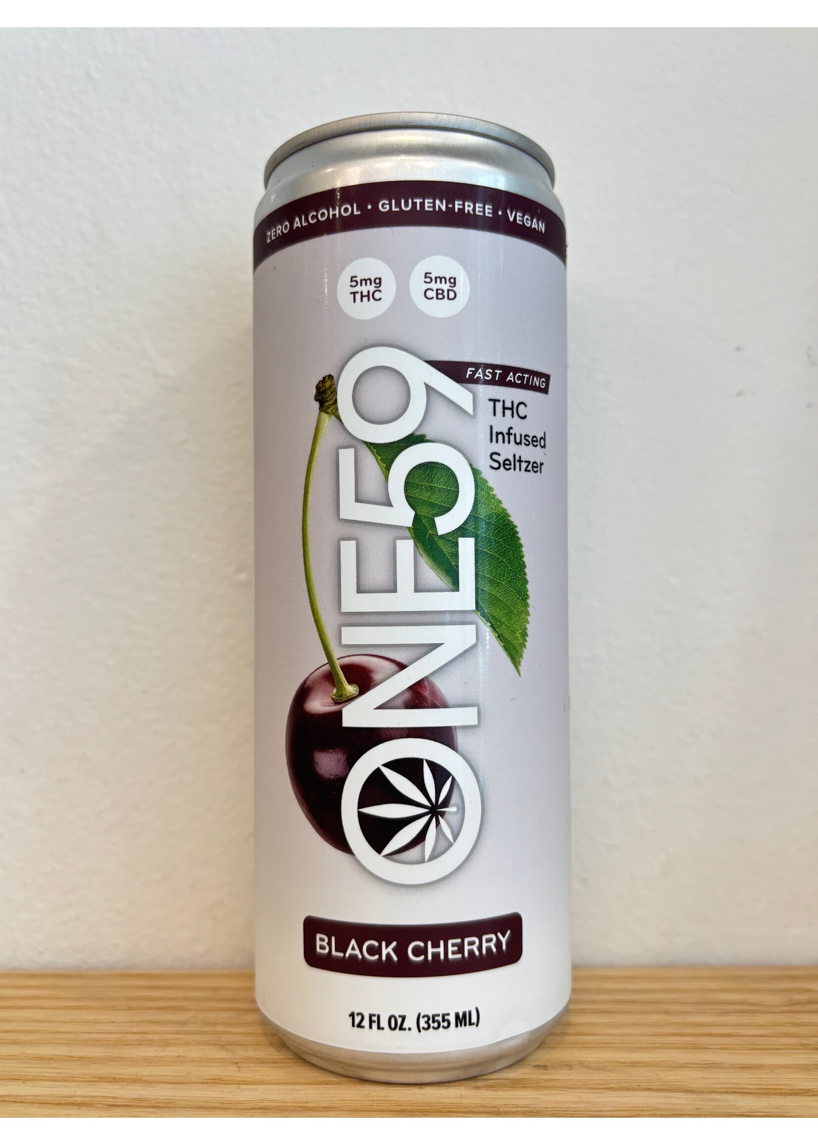 One59 ONE59 Seltzer Black Cherry 5/5 MG THC CBD