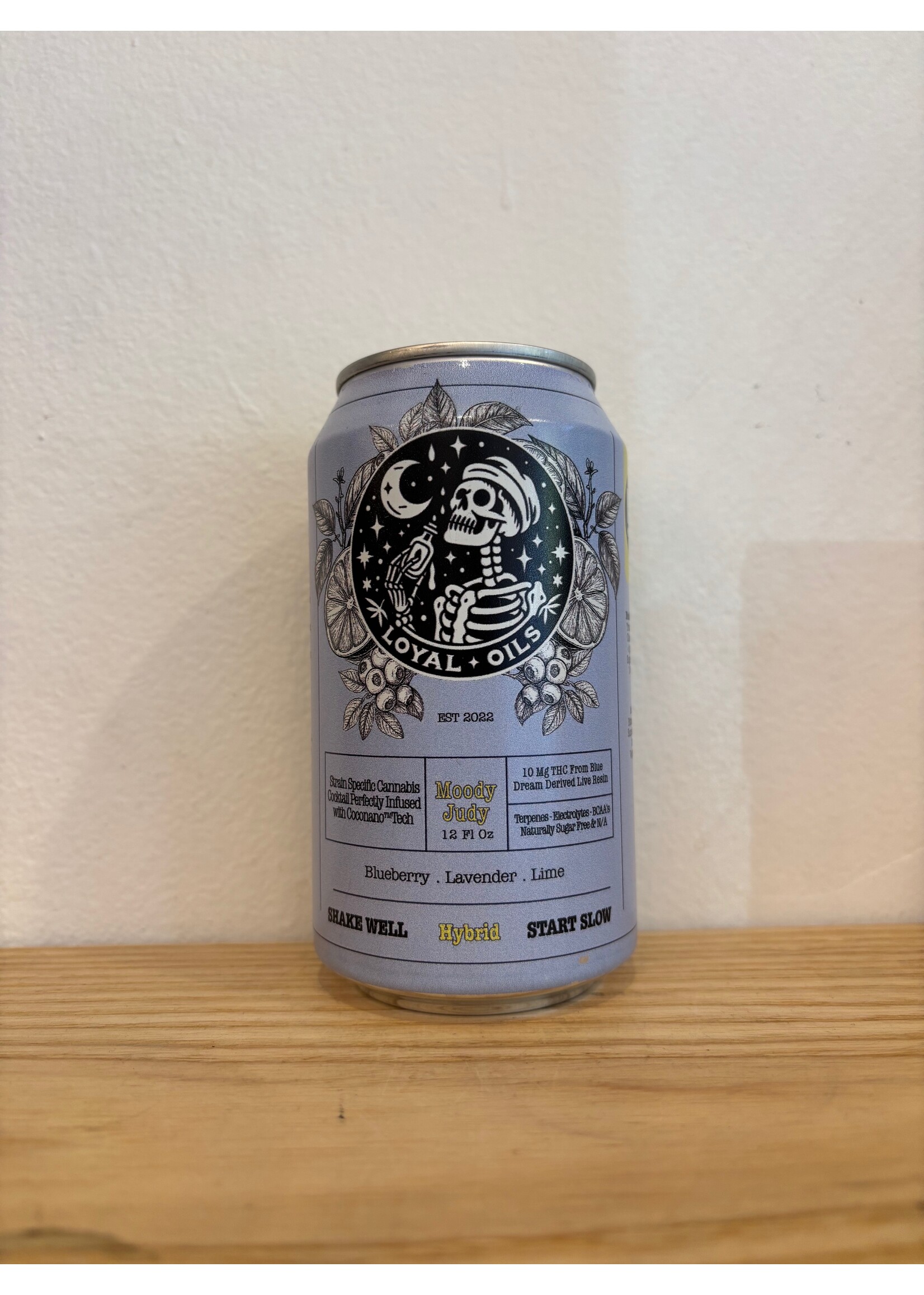 Loyal Oils Loyal Oils 10 MG 12 oz Can 'Moody Judy' Blueberry, Lavender, Lime