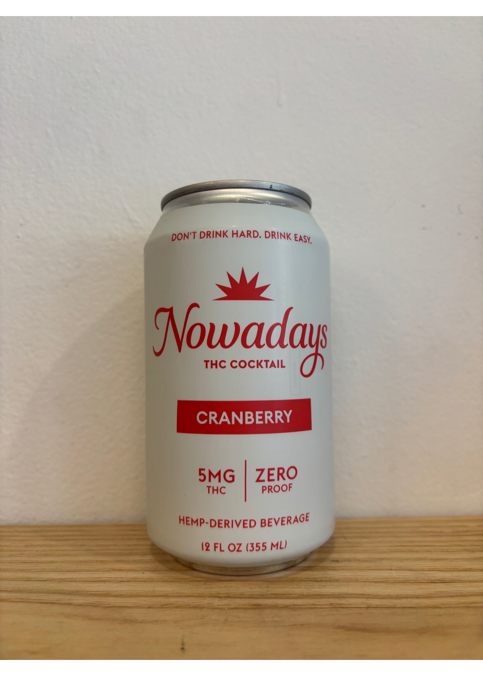 Nowadays Nowadays THC Cocktail  5mg Cranberry 12 oz Can