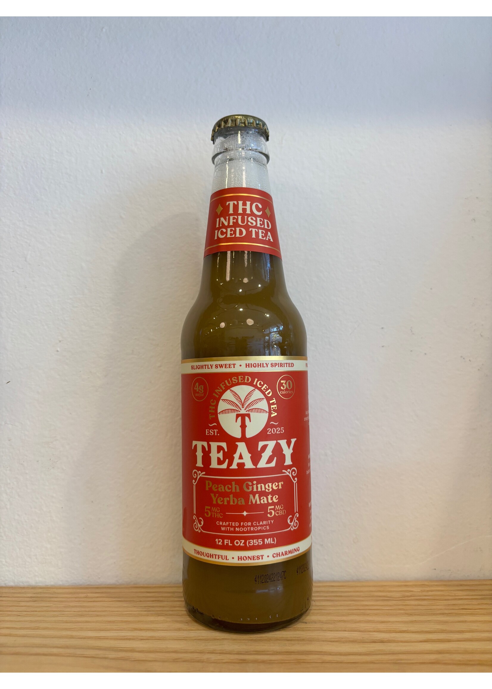 Teazy Teazy Peach Ginger Yerba Mate  5 MG THC
