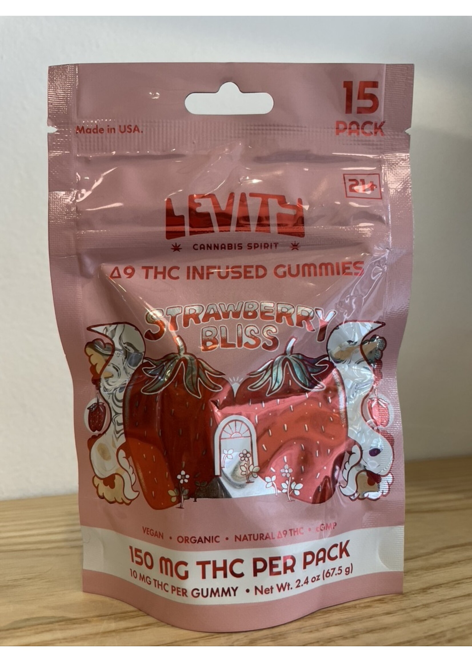 Levity Levity Strawberry Bliss 10mg THC Gummies
