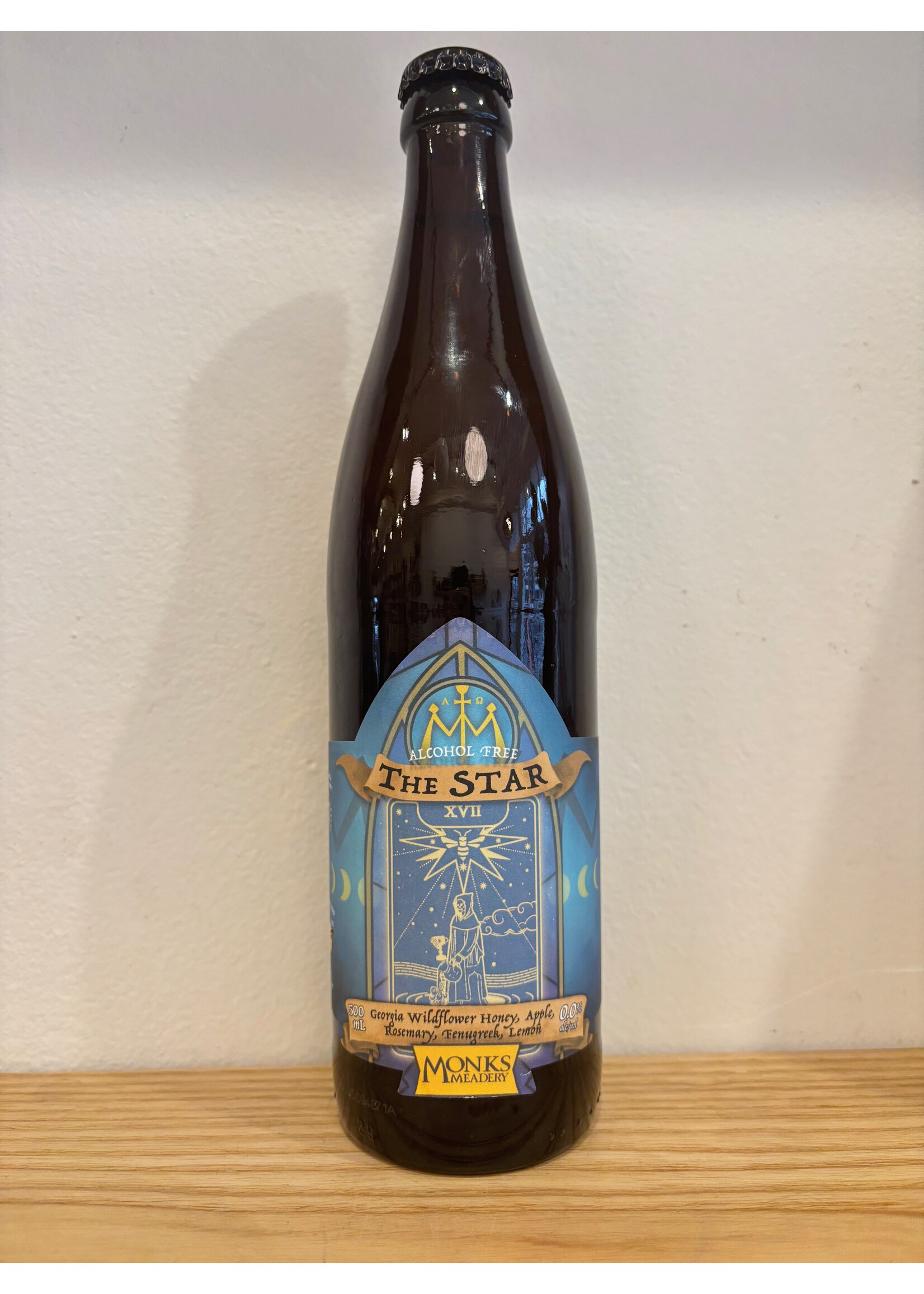 Monk's Meadery Monk's Meadery 500 mL Alcohol Free Mead- The Star