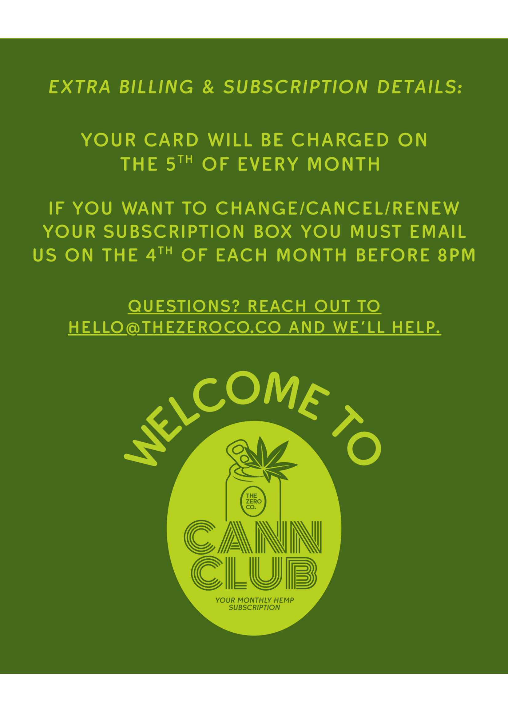 Cann Club Subscription