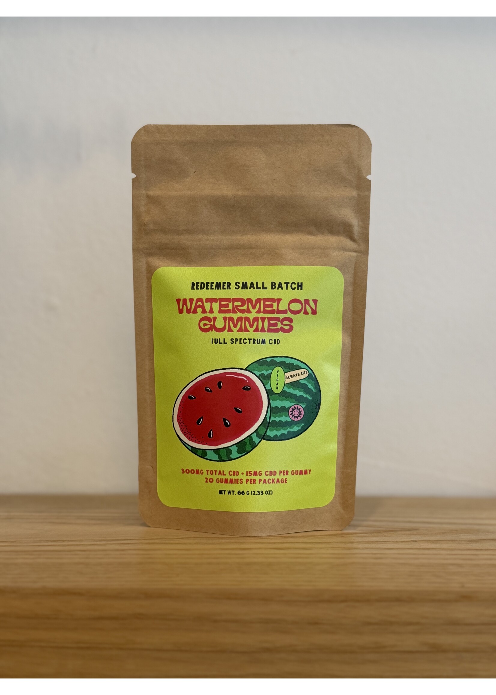 Redeemer Redeemer Small Batch Watermelon 15mg CBD Gummies 20-pack