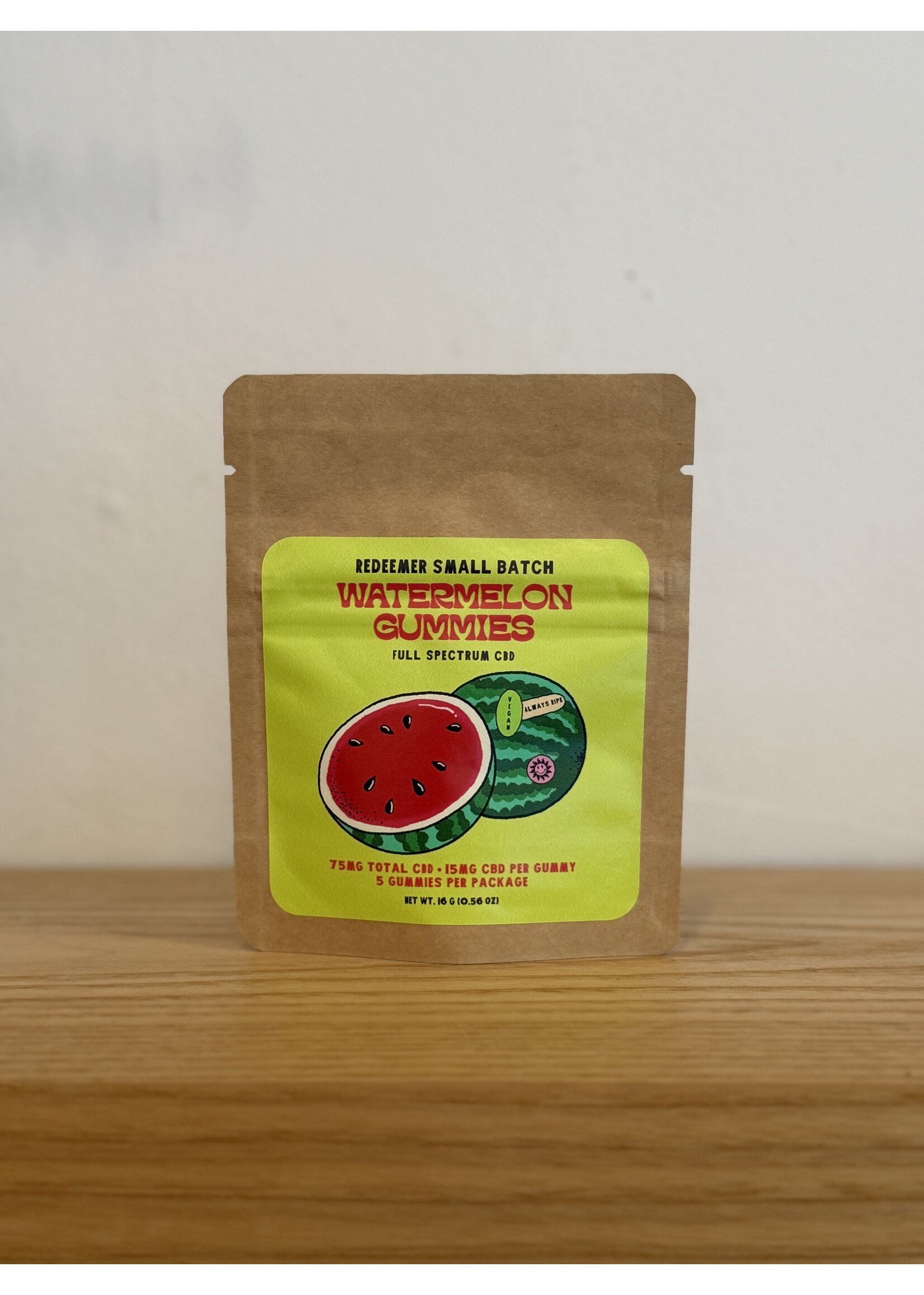 Redeemer Redeemer Small Batch Watermelon 15mg CBD Gummies 5-pack