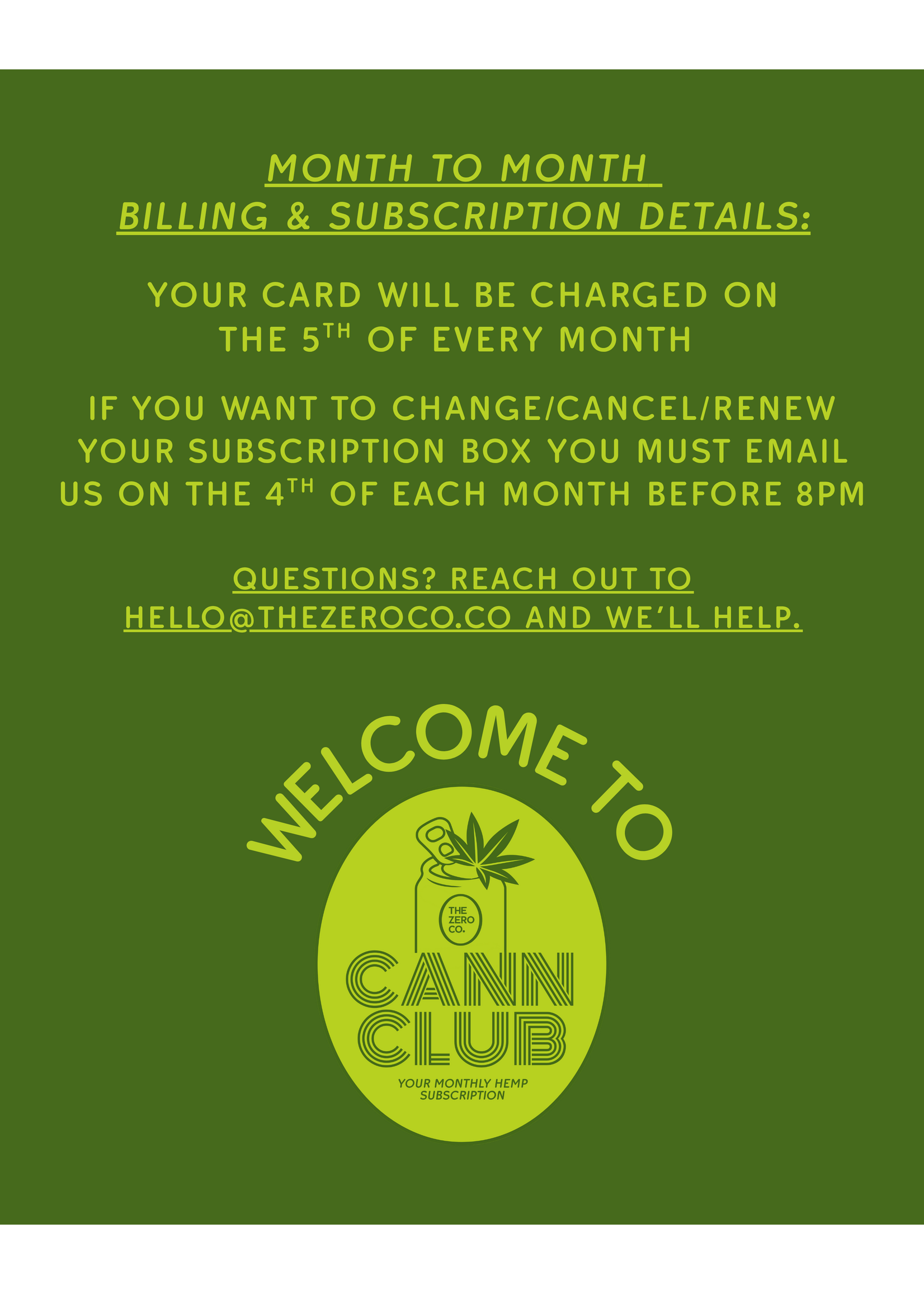 Cann Club Subscription