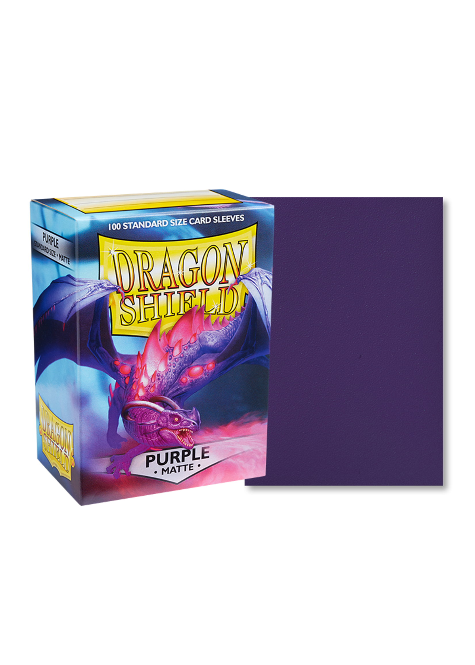 Dragon Shield Standard Matte Clear Purple Card Sleeves 100Ct