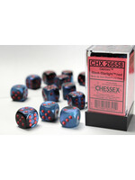 Chessex 12 D6 Black Starlight & Red Gemini