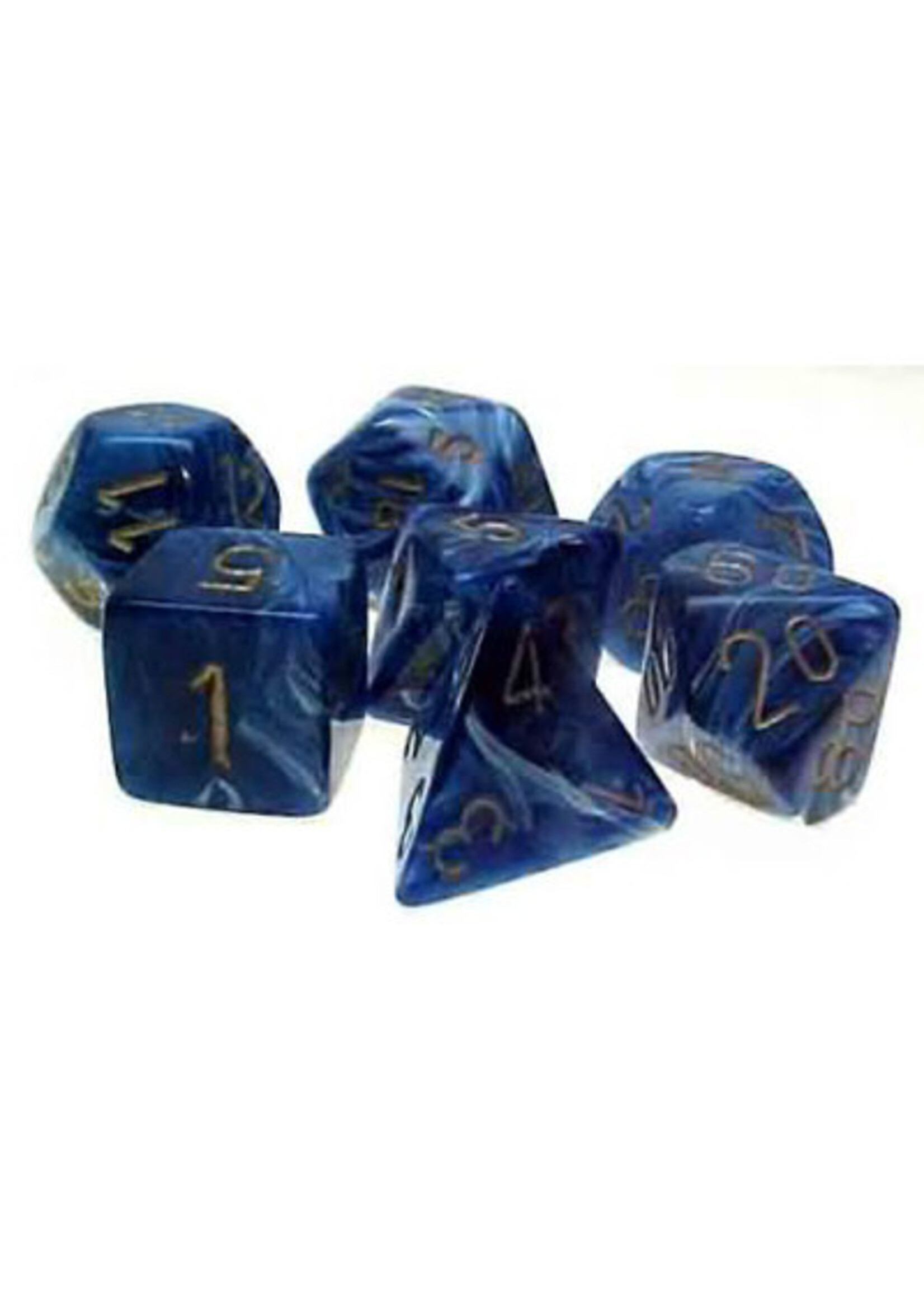 Chessex VRTX 7die blue/gold