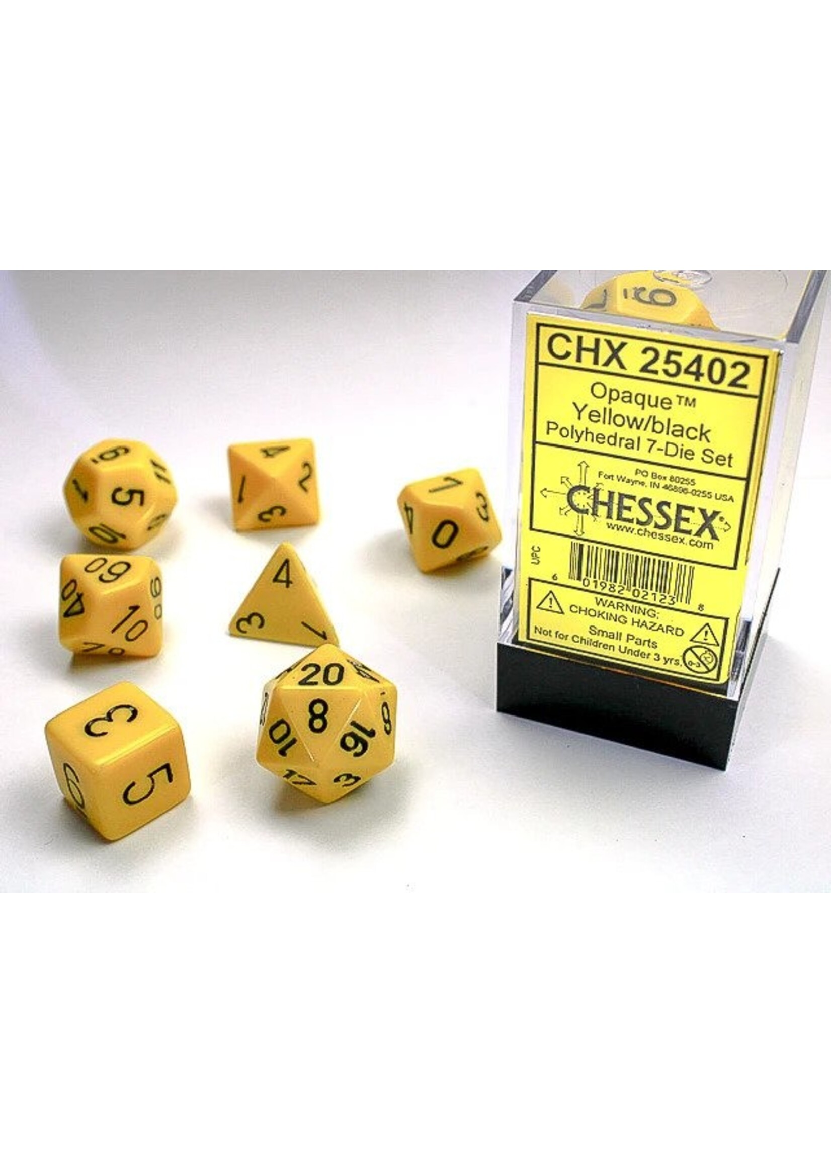 Chessex OPAQ 7die yellow/black
