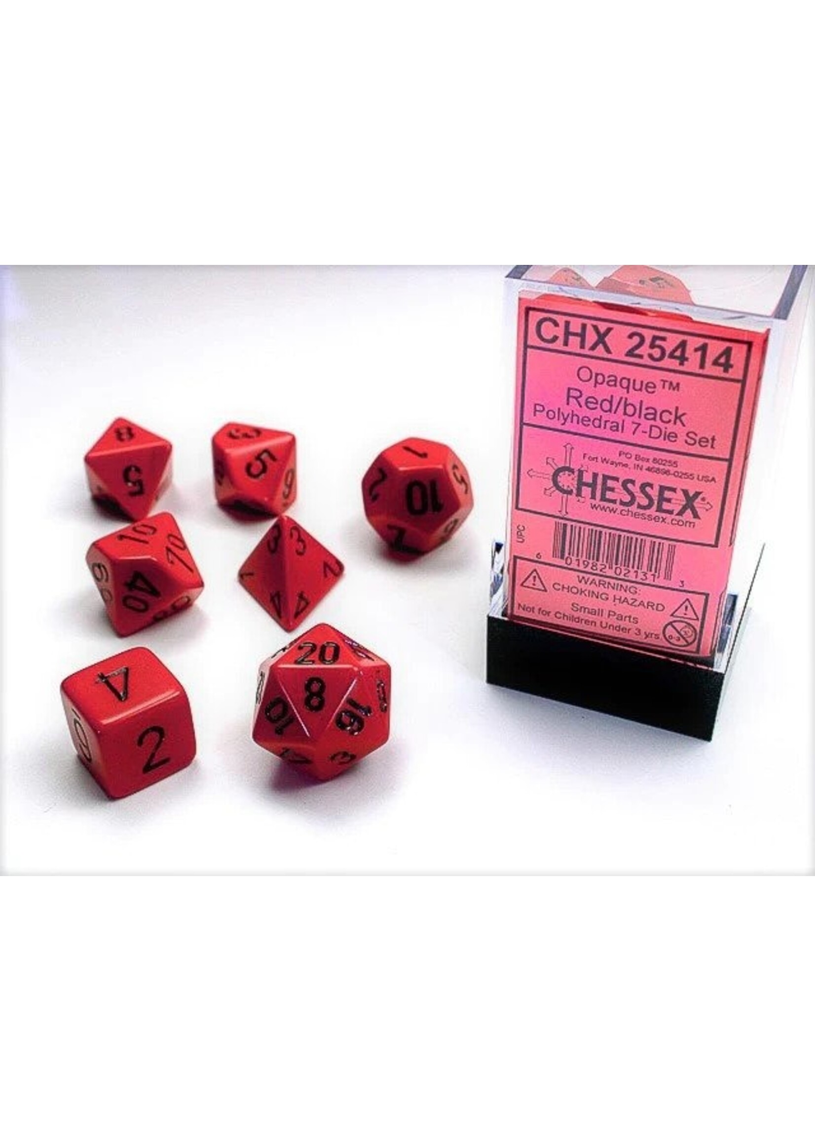 Chessex OPAQ 7die red/black