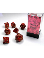 Chessex 7 Die Scarlet & Gold