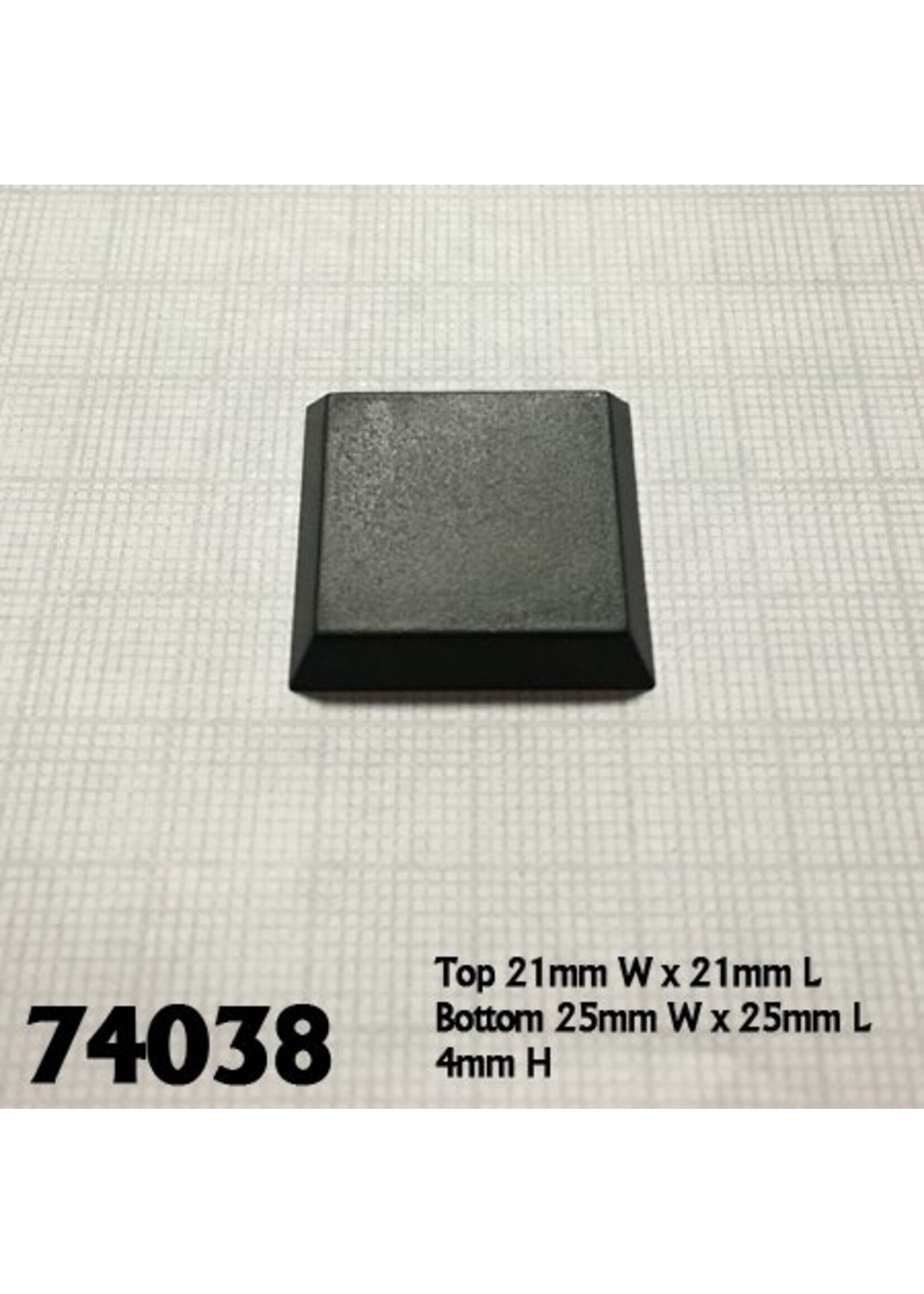 1'' Square Plastic Flat Top Base (20)