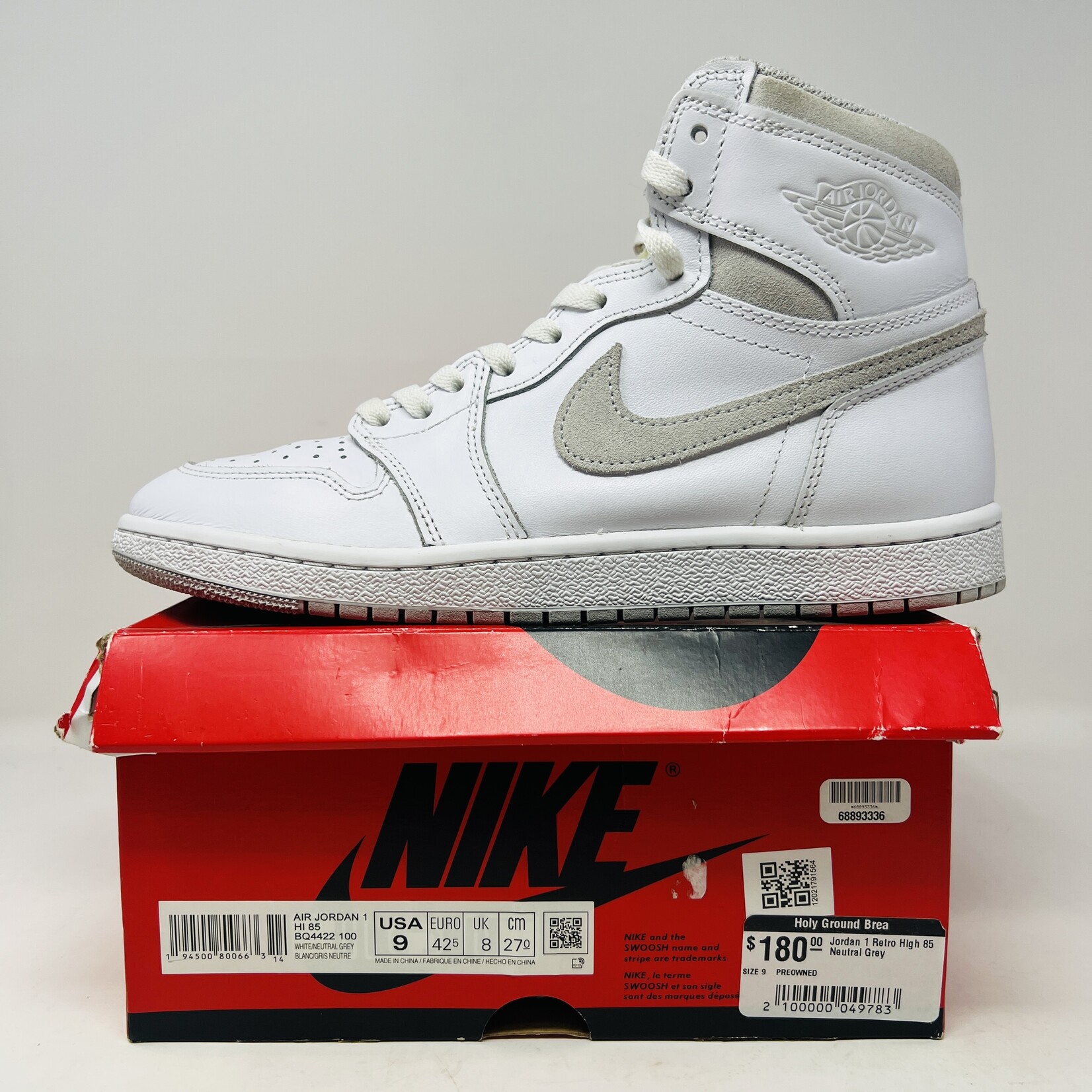 Jordan 1 Retro High 85 Neutral Grey - Holy Ground Sneaker Shop