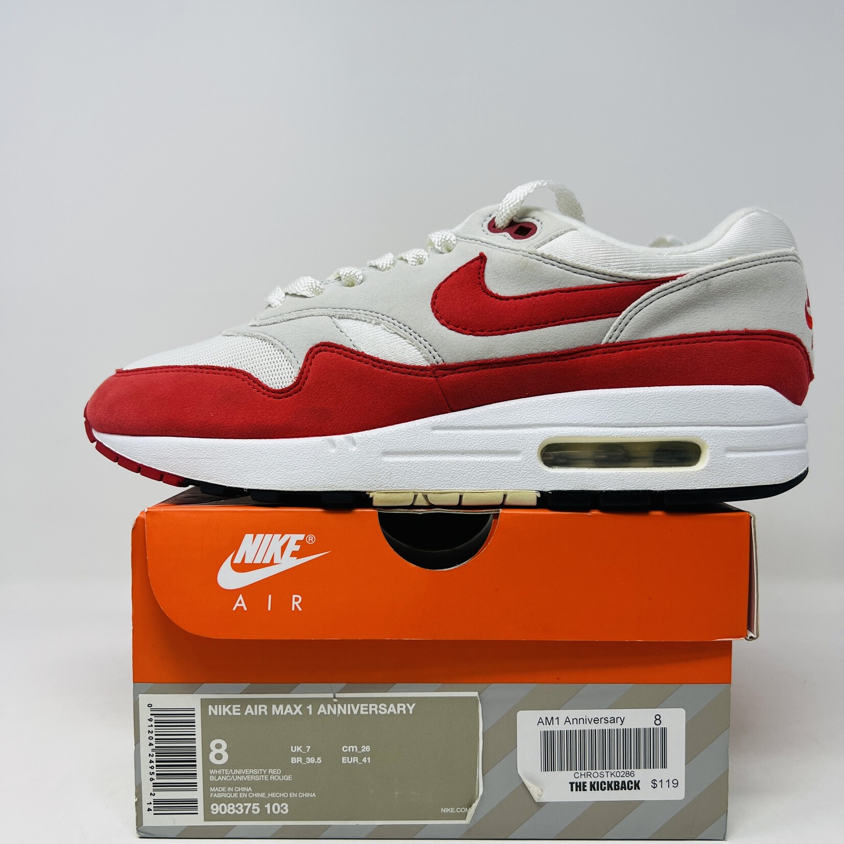 Air max 1 shop anniversary red for sale