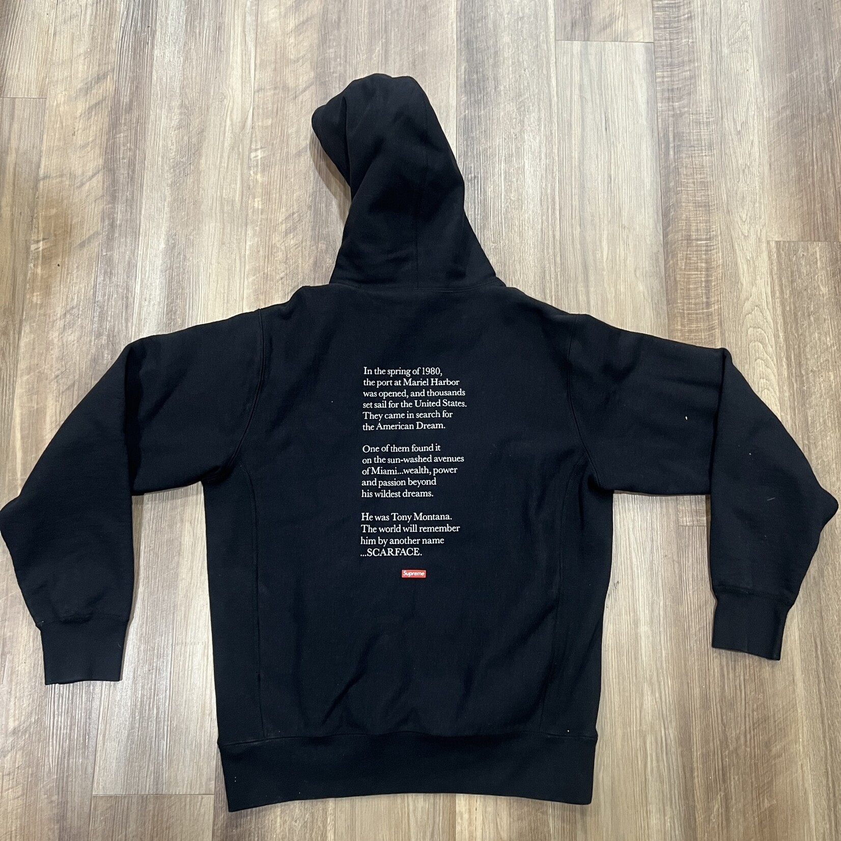 Supreme Scarface Friend Hooded Sweatshirt Black - Holy Ground