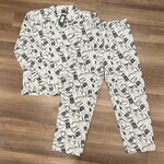 Kaws KAWS x Infinite Archive SKELETON Pattern Pajama Set White/Black