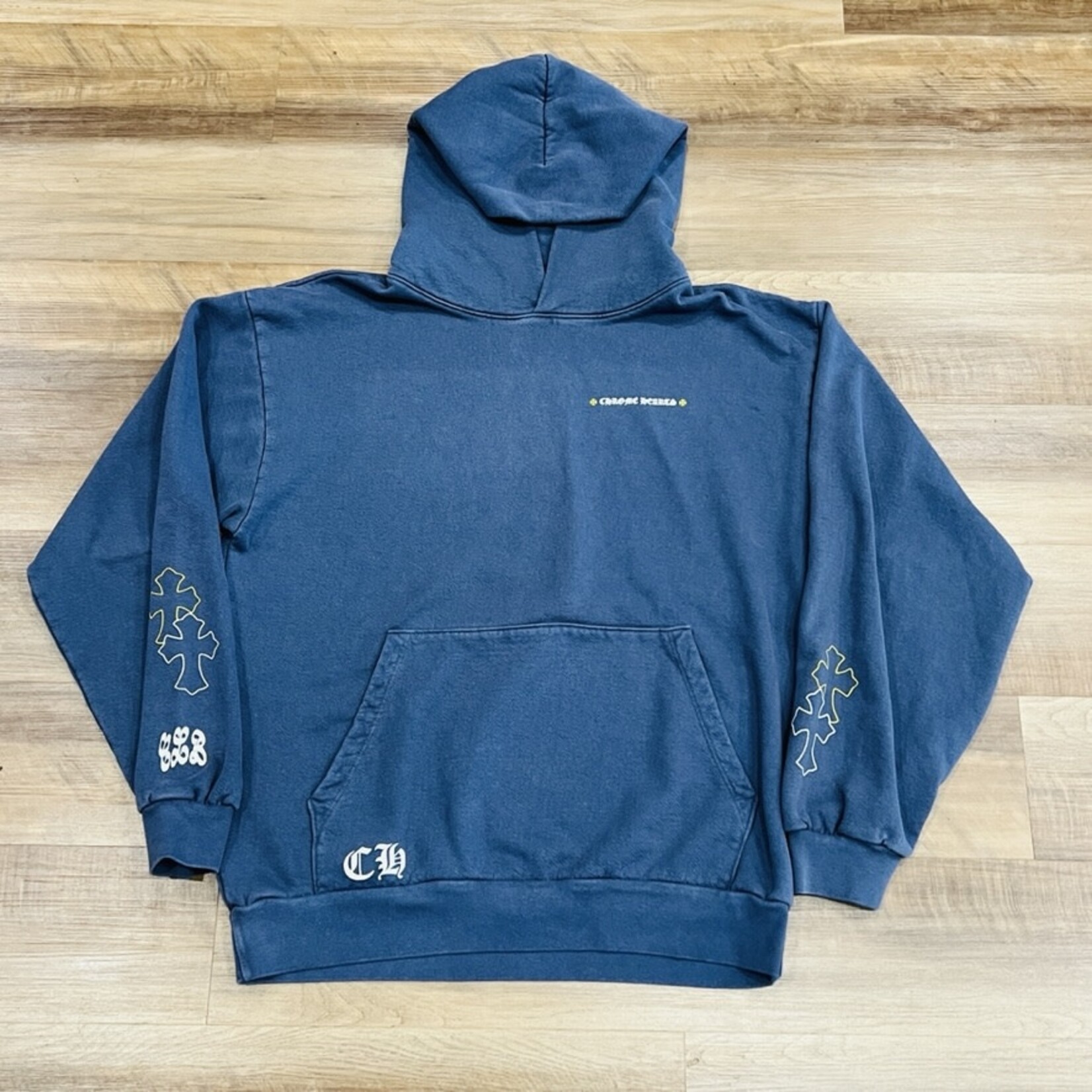 Chrome Hearts Chrome Hearts x Drake Certified Chrome Hand Dyed Hoodie Washed Blue (Miami Exclusive)
