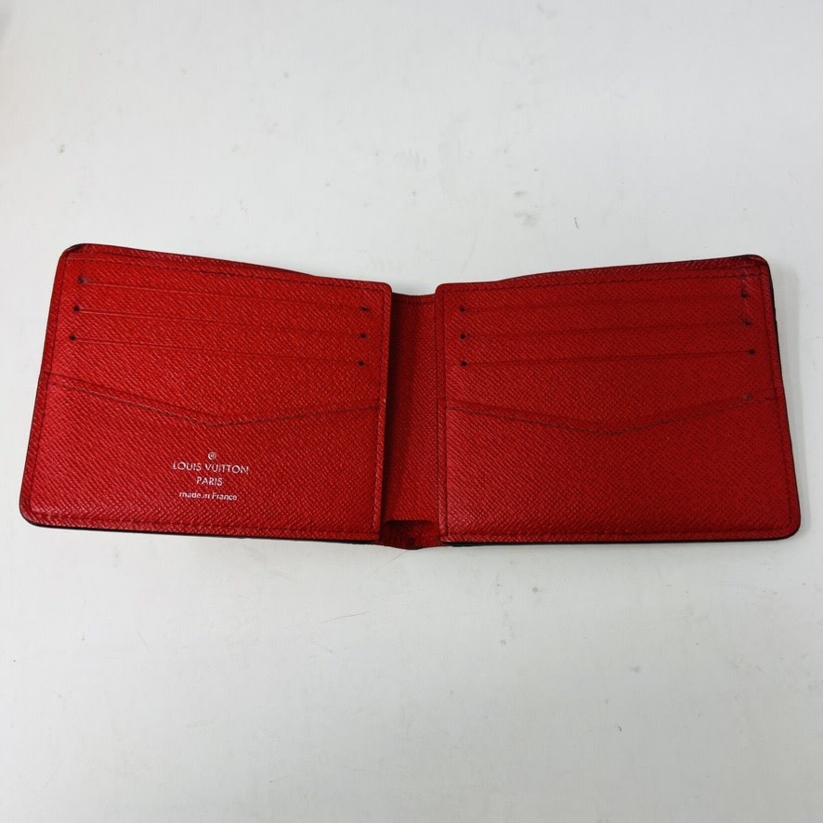Supreme Louis Vuitton x Supreme Slender Wallet Epi Red