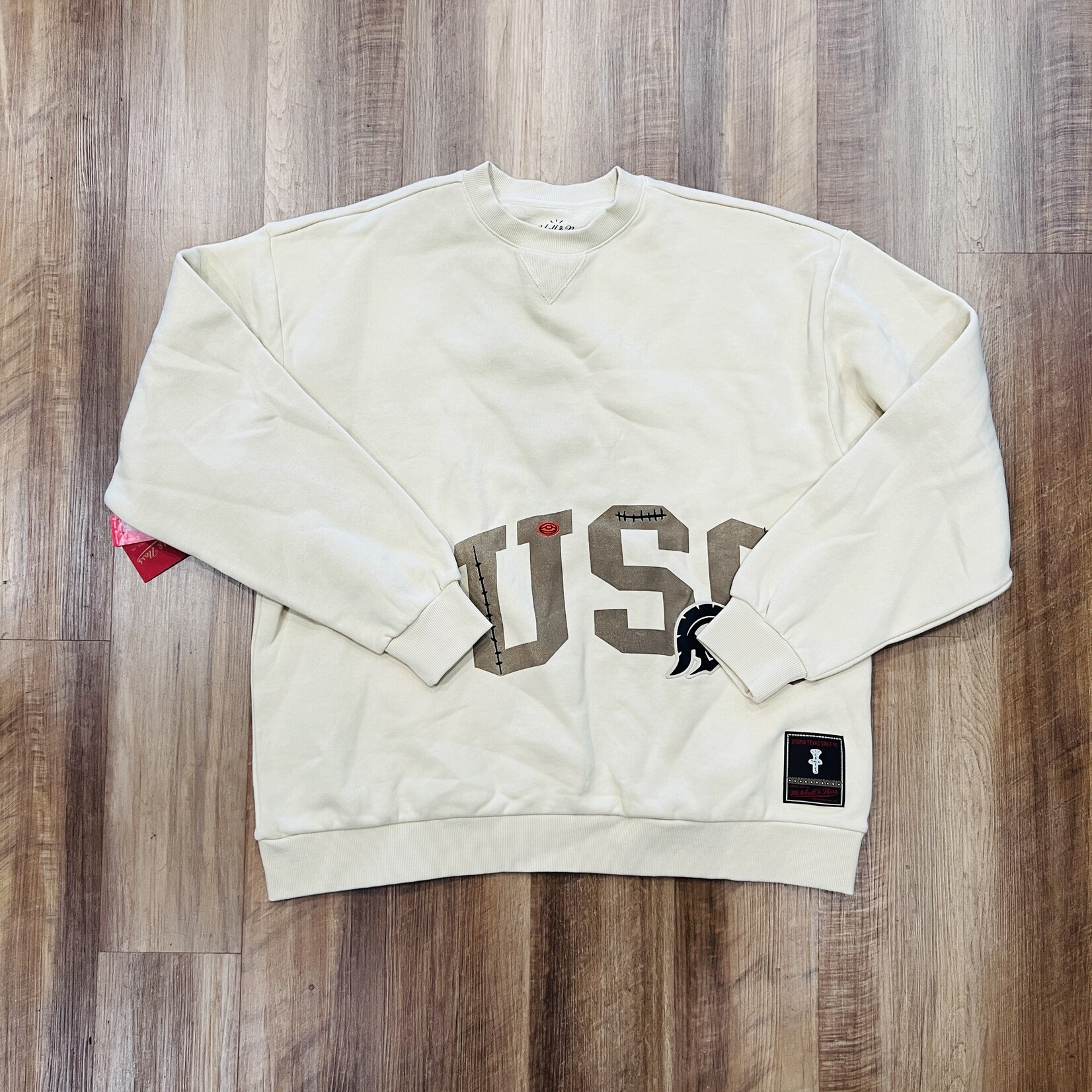 TRAVIS SCOTT Travis Scott x Mitchell & Ness USC Trojans Pullover Sweatshirt Tan