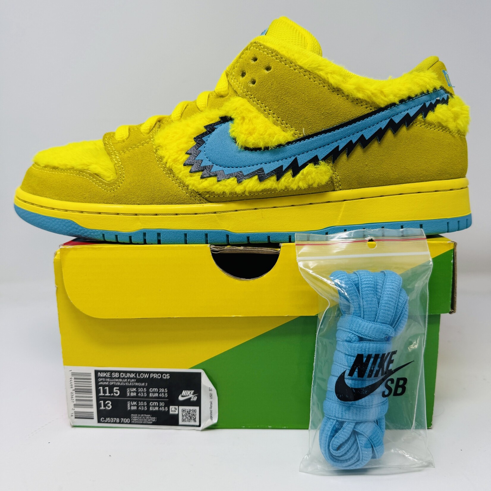 Nike SB Dunk Low Grateful Dead Bears Opti Yellow Holy Ground Sneaker Shop Buy Sell Trade Sneakers
