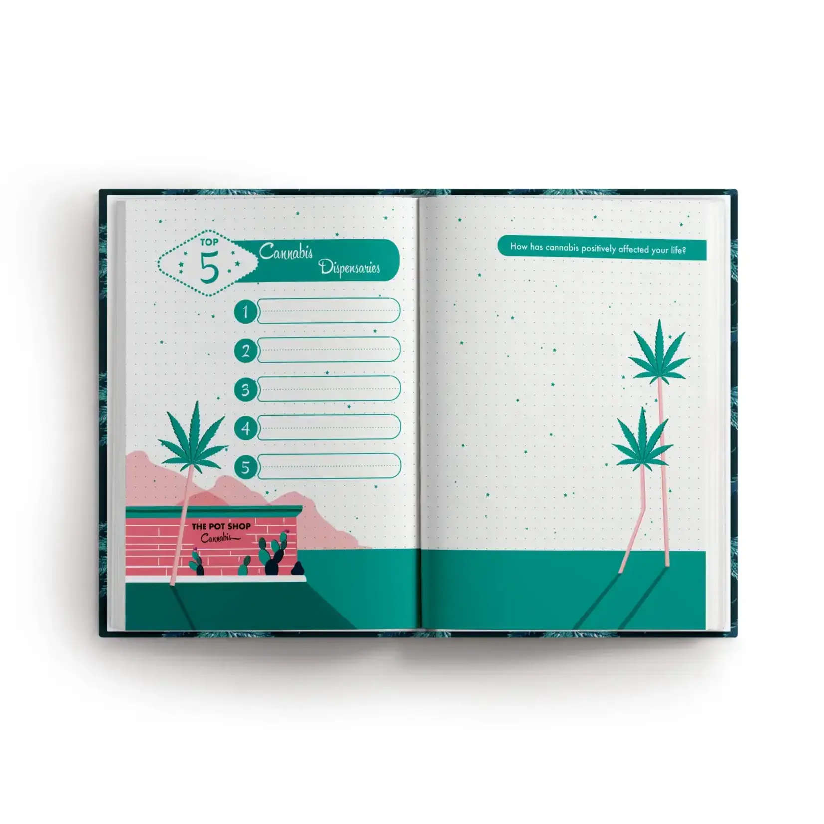 Set and Setting Stationary Cannabis Journey Log - pink
