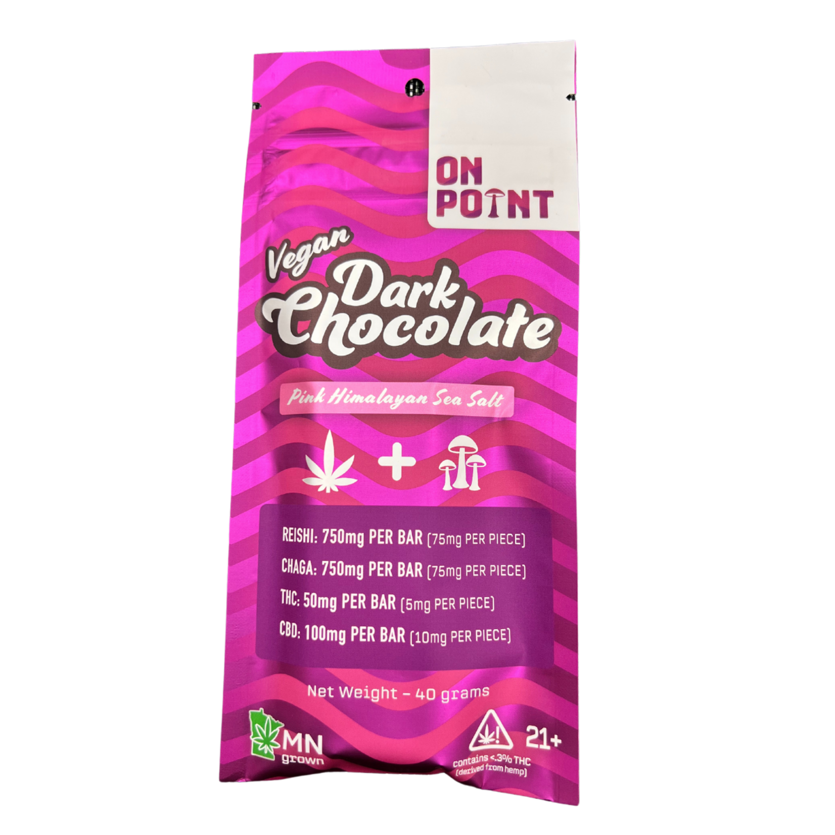 ONPoint Pink Himalayan Sea Salt Dark Chocolate