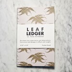 Set and Setting Stationary Leaf Ledger Pocket-Sized Notebook - champagne